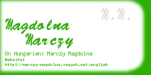 magdolna marczy business card